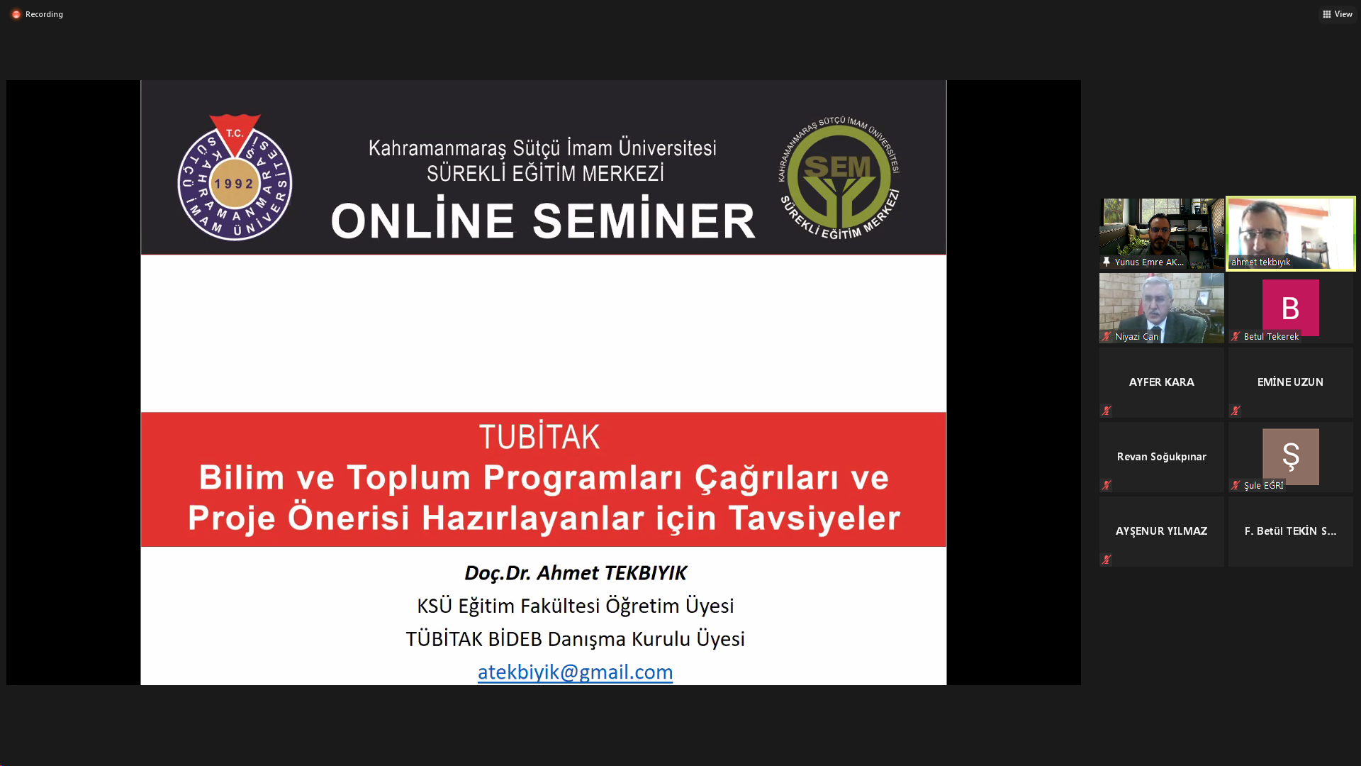 Üniversitemizde, ‘TÜBİTAK Bilim ve Toplum Programları Çağrıları ve Proje Önerisi Hazırlayanlar için Tavsiyeler’ Semineri Gerçekleştirildi