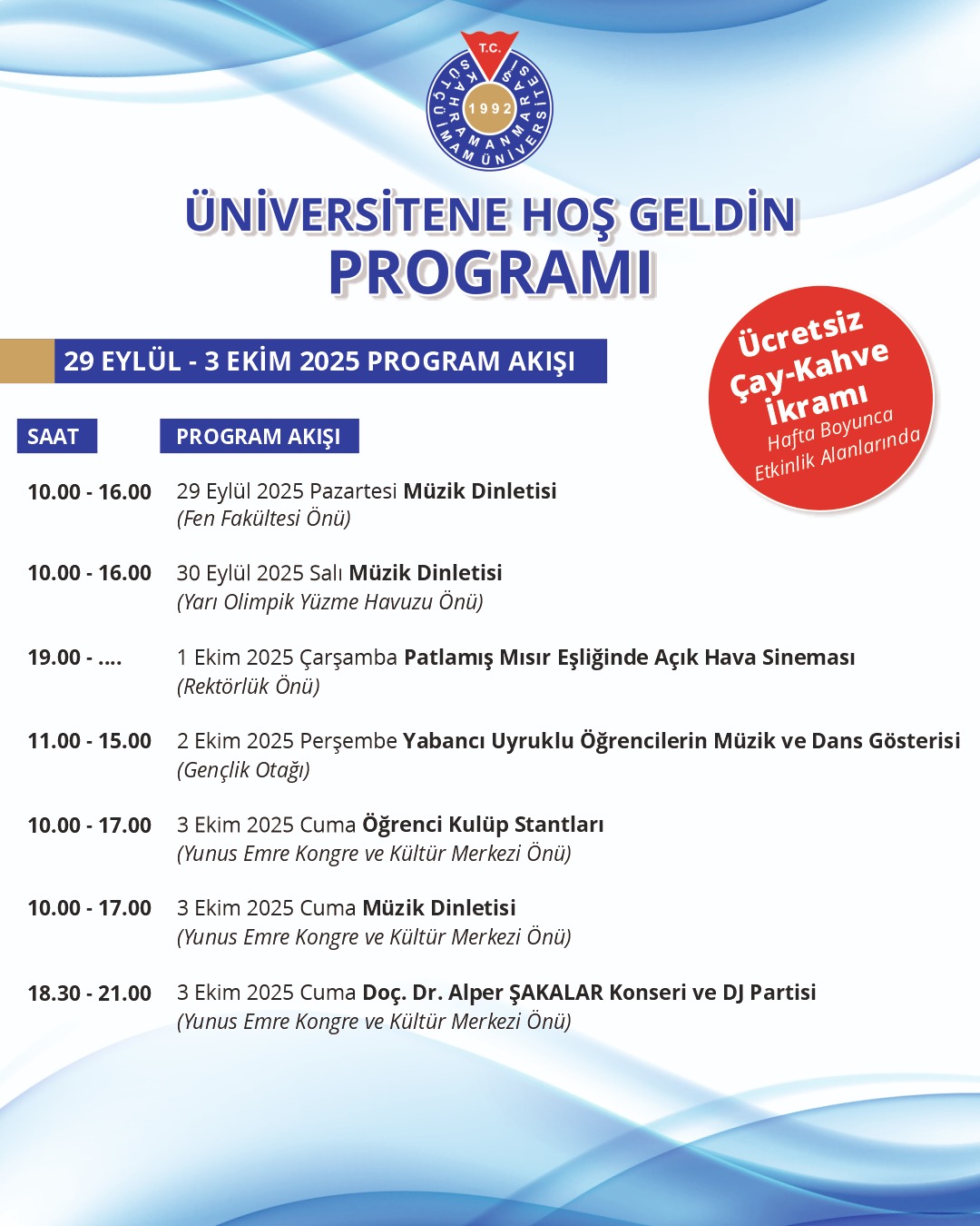 KSÜ’de Yeni Akademik Yıl Coşkusu Etkinliklerle Başlıyor