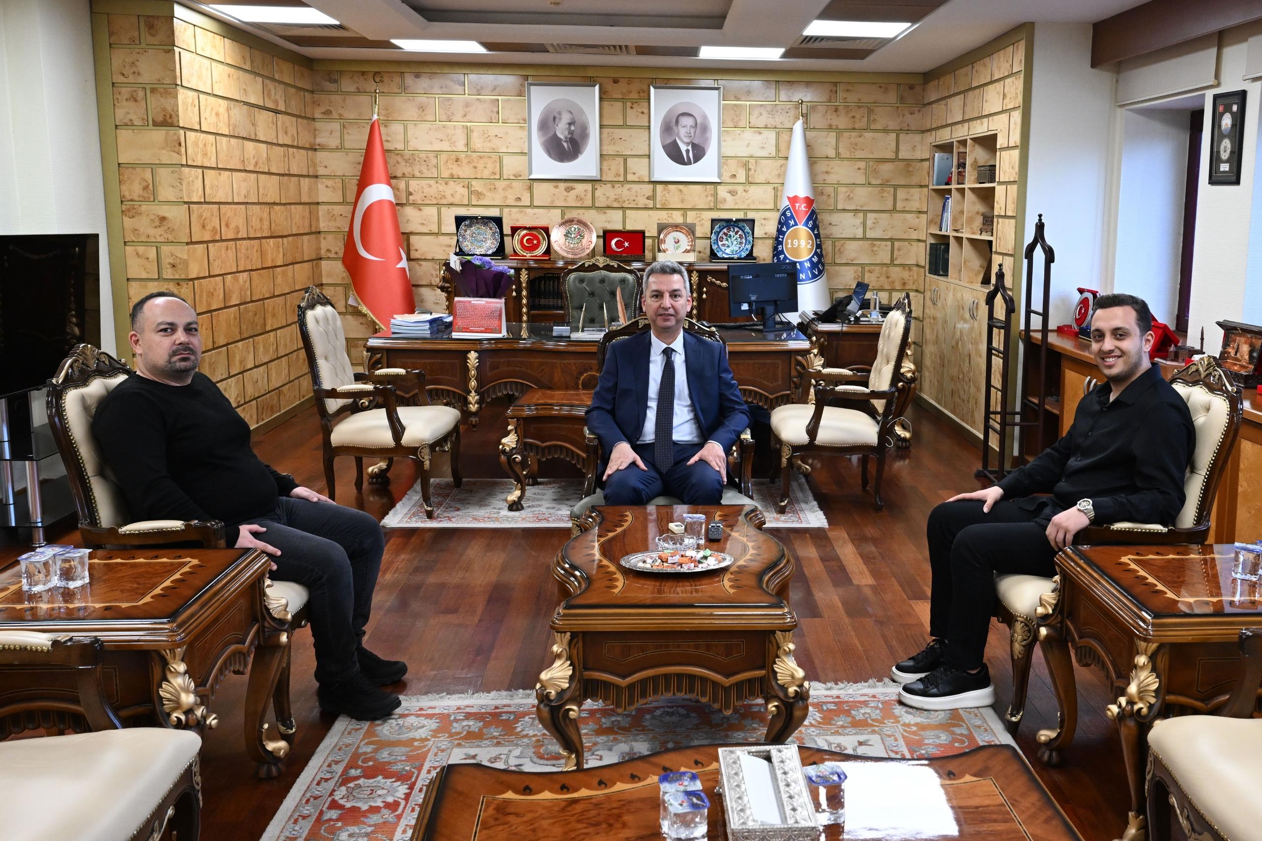 Yerel Basın Temsilcilerinden KSÜ Rektörü Okumuş’a Ziyaret