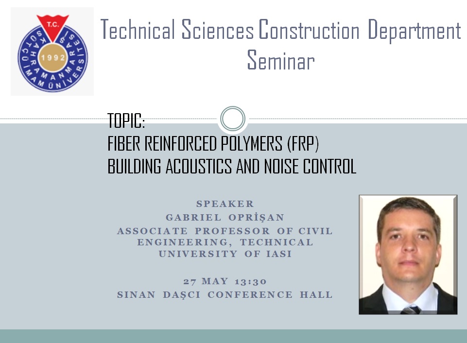 Seminer : Fiber Reinforced Polymers (FRP) Building Acoustics And Noise Control