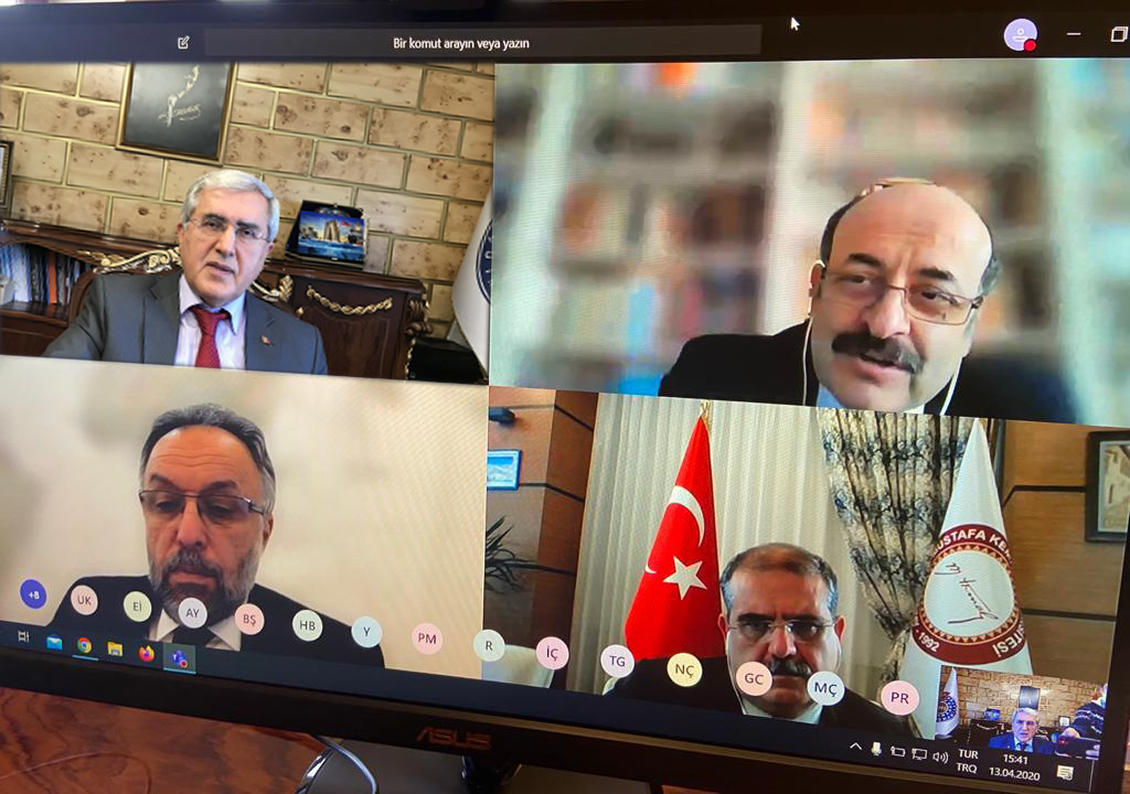 Rektör Can, YÖK Başkanı Prof. Dr. M. A. Yekta Saraç İle Video Konferansla Toplantı Gerçekleştirdi
