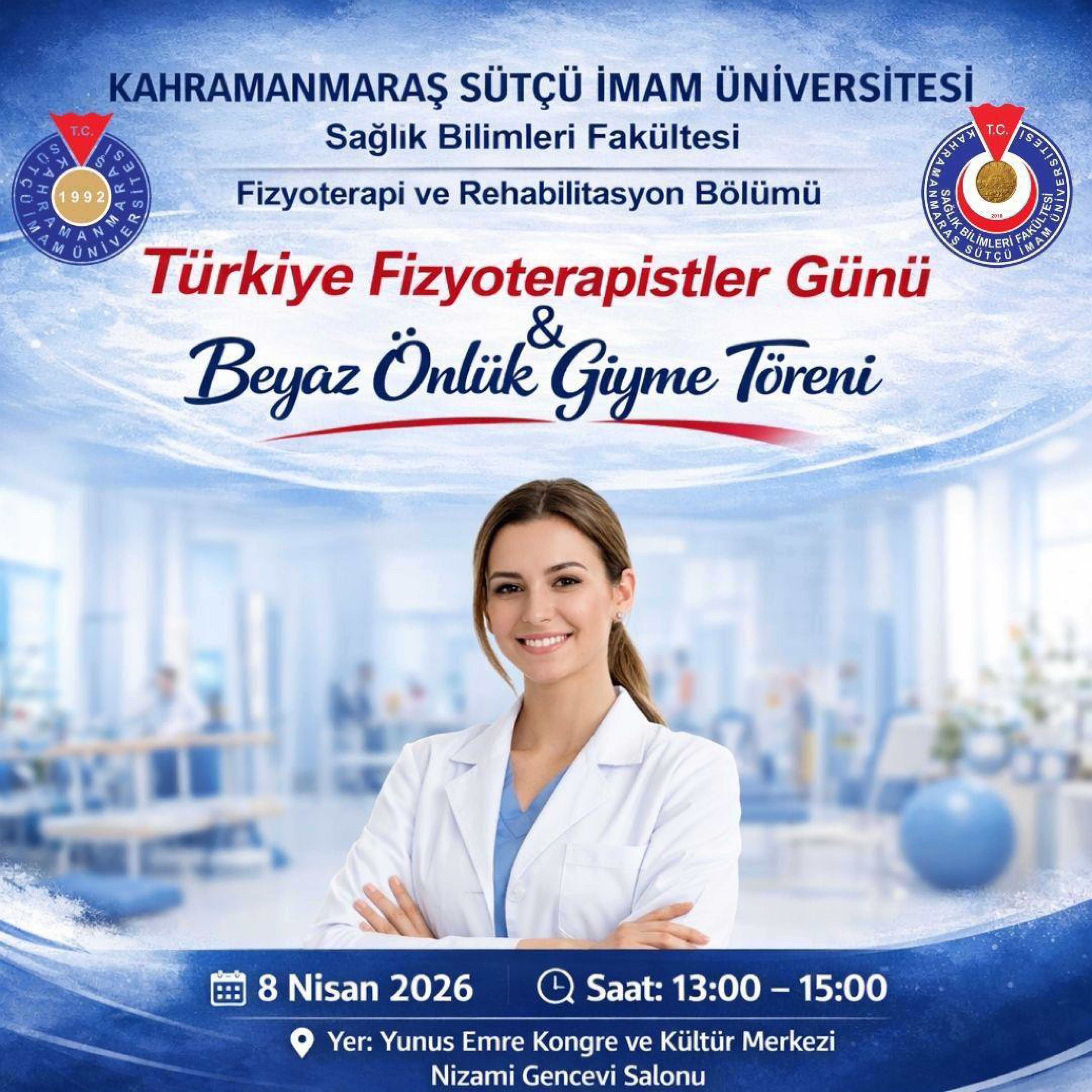 8 Nisan Türkiye Fizyoterapistler Günü ve Beyaz Önlük Giyme Töreni